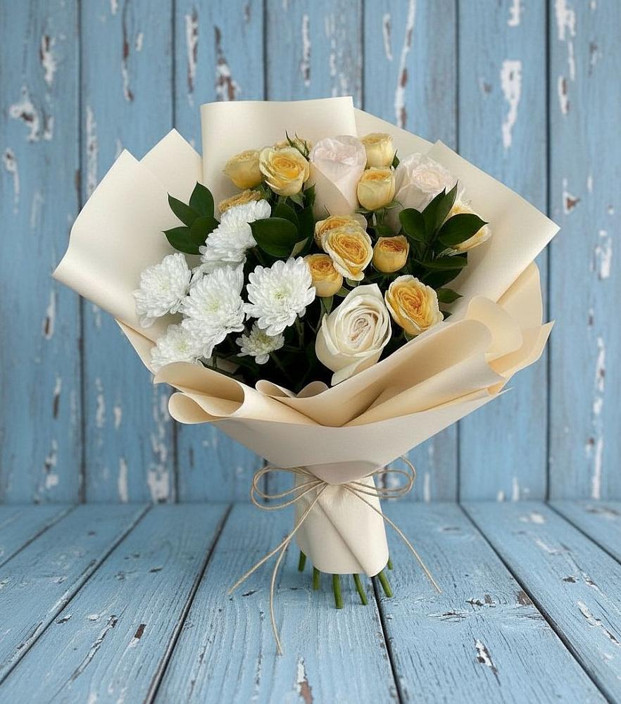 Букет цветов из: Розы и Хризантемы в Гремячее