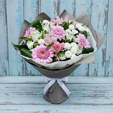 Букет цветов из:  Герберы, Альстромерии и Хризантемы в Гремячее