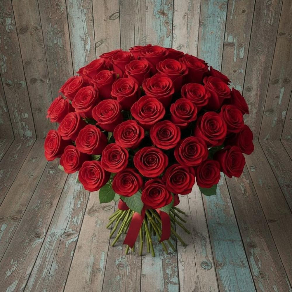 Букет 55 Красных роз Фридом в Гремячее