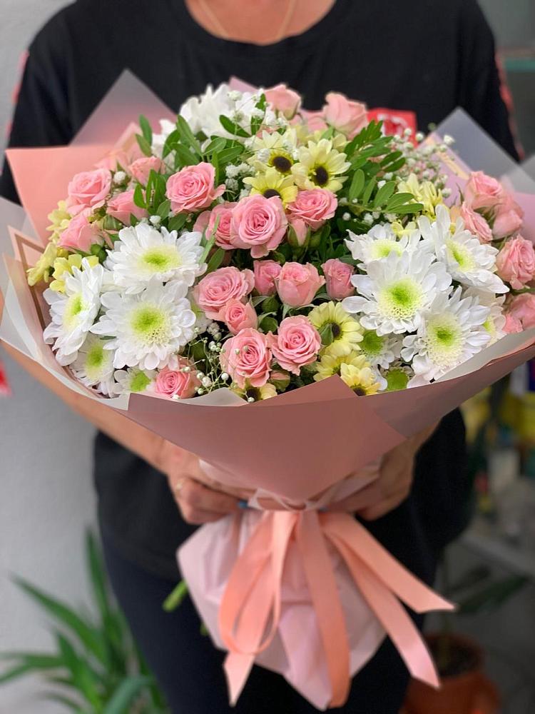 Букет цветов из: Розы и Хризантемы в Гремячее