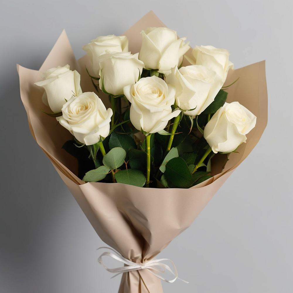 Букет 9 Белых роз Эдлесс Лав в Гремячее