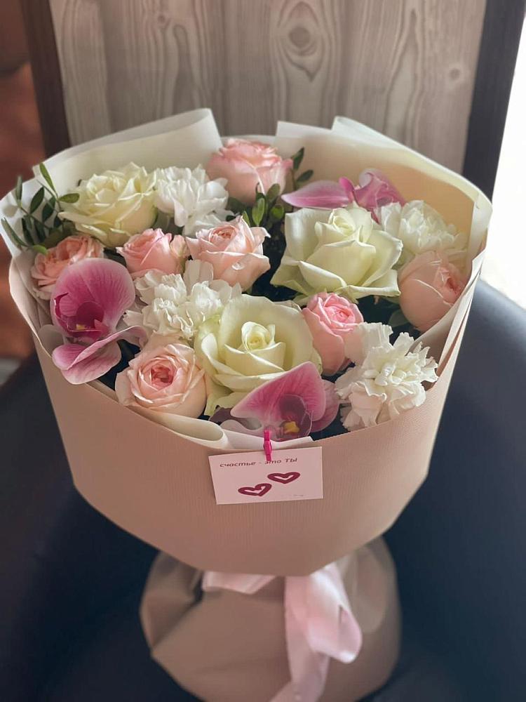 Букет цветов из: Орхидеи, Розы и Гвоздики в Гремячее