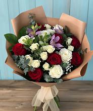 Букет цветов из:  Розы и Альстромерии в Гремячее