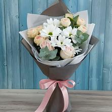 Букет цветов из:  Хризантемы и Розы в Гремячее