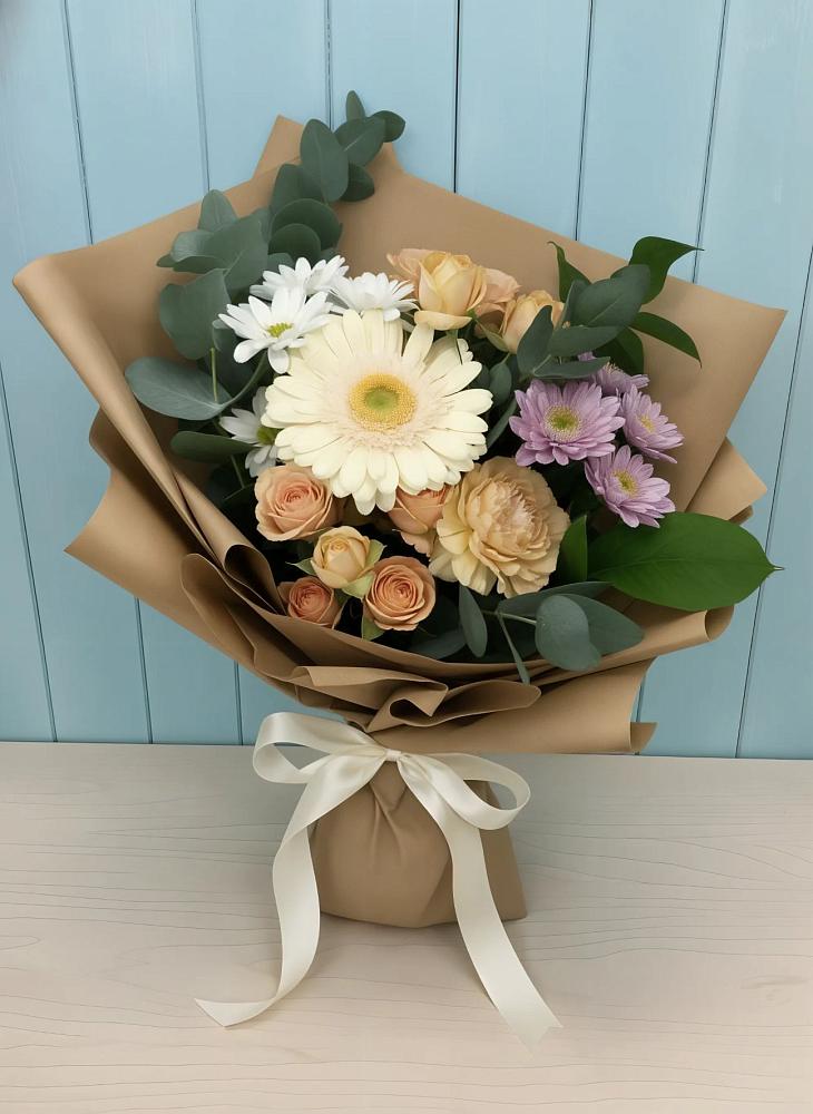 Букет цветов из: Герберы и Хризантемы в Гремячее