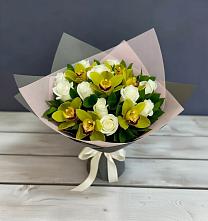 Букет цветов из:  Орхидеи и Розы в Гремячее