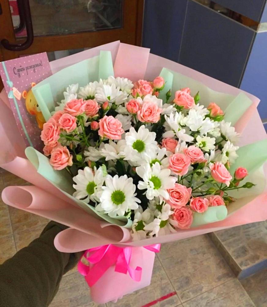 Букет цветов из: Розы и Хризантемы в Гремячее