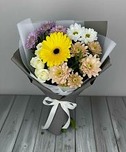 Букет цветов из:  Розы, Герберы и Хризантемы в Гремячее