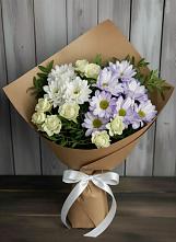 Букет цветов из:  Хризантемы и Розы в Гремячее