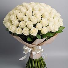 Букет 101 беля роза Белоснежка в Гремячее