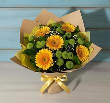 Букет цветов из:  Герберы и Хризантемы в Гремячее