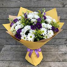 Букет цветов из:  Ирисы, Хризантемы и Ромашки в Гремячее