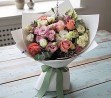 Букет цветов из:  Розы, Лизиантусы и Гвоздики #REPLACE_PRED# Гремячее