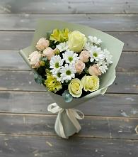 Букет цветов из:  Альстромерии, Розы и Хризантемы #REPLACE_PRED# Гремячее