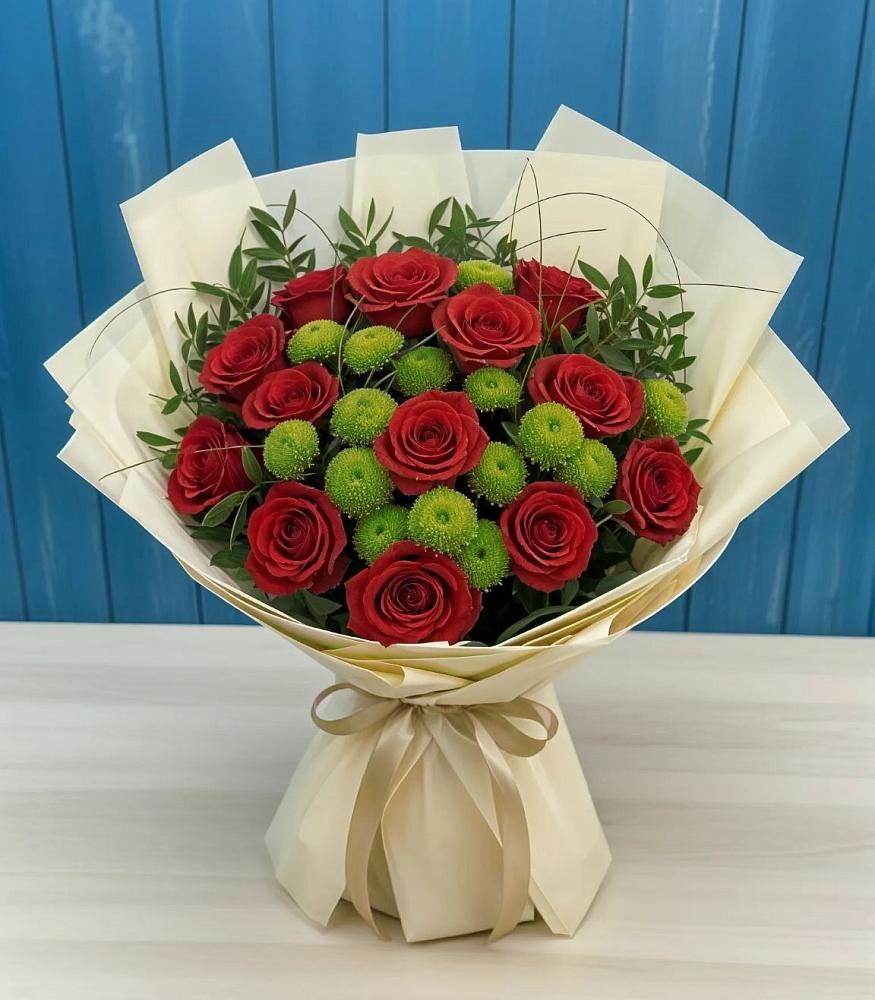 Букет цветов из: Розы и Хризантемы в Гремячее