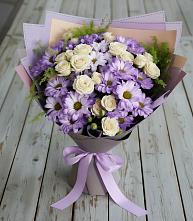 Букет цветов из:  Хризантемы и Розы в Гремячее